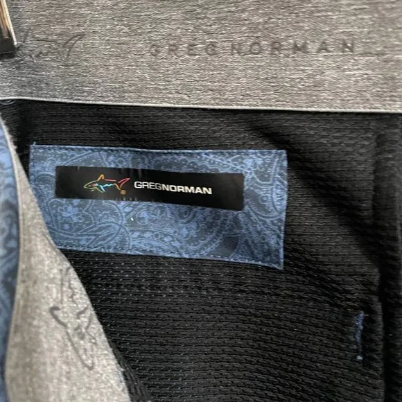 Greg Norman Men's Size 36 Blue Paisley Print Athletic Golf Shorts 90% Polyester - Picture 5 of 9